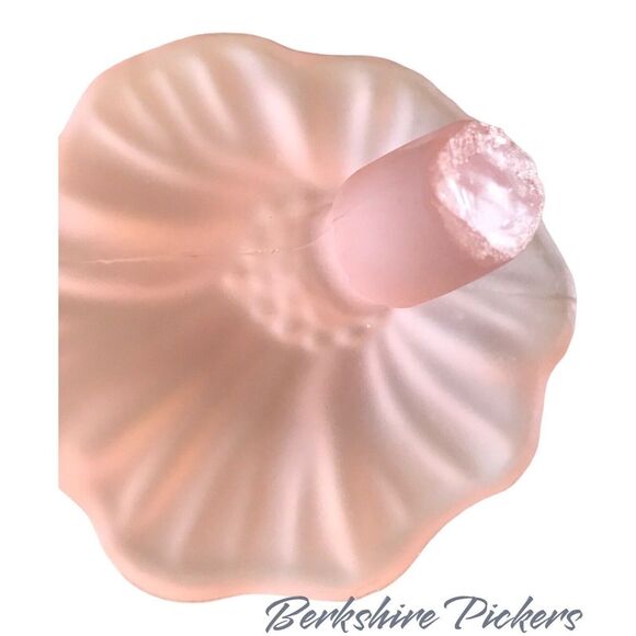 glass ribbed perfume bottle hibiscus stopper Blue, Green, Pink set of 3‎ - Picture 14 of 16